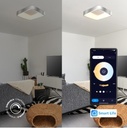 Panel LED Smart Cuadrado Níquel 50x50x9cm 48W 210mA CCT, de Aplicar demasled