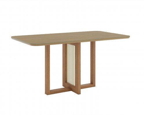 Mesa Natali Medidas: 160x90cm Tapa Nature C/vidrio Galpón