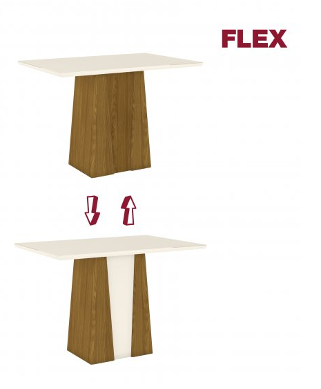 Mesa ORUS 120x80cm Tapa OFF White Galpón