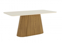 Mesa Olivia Medidas: 200x90cm OFF White C/vidrio Galpón