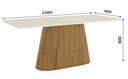 Mesa Olivia Medidas: 200x90cm OFF White C/vidrio Galpón