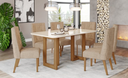Mesa Yara Medidas: 160x90cm OFF White C/vidrio Galpón