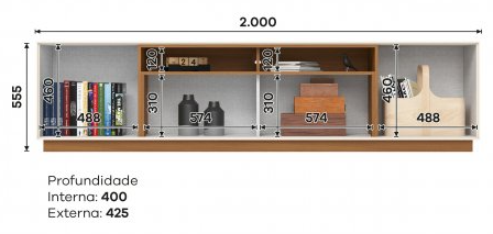 Rack Domus Alto 55 x Ancho 220 x Prof 43 cm Galpón