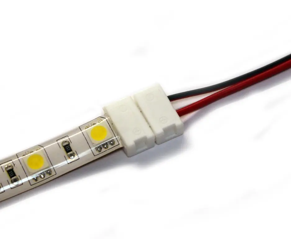 Conector Clip Con Cable Pack X100 Para Tira Led Smd Monocromatica 8mm/10mm mayorled