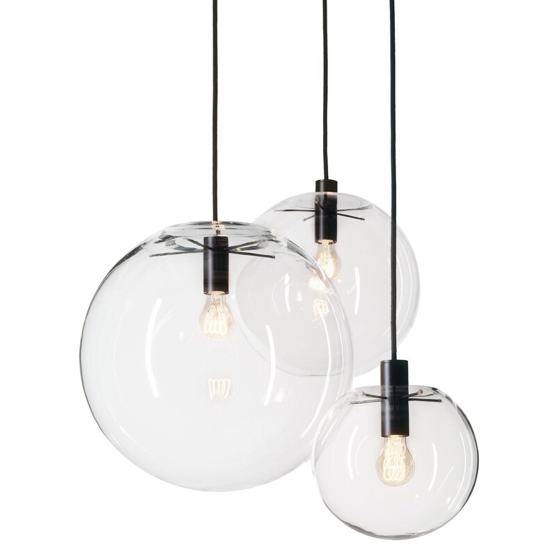 Colgante Cristal Una Luz Jems E27 Bulbo Transparente 20cm 180