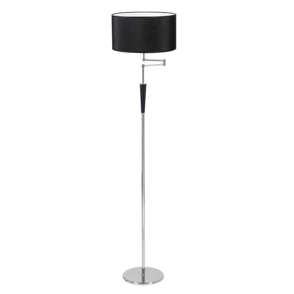 lp 4715 crkn lampara de pie cromo con negro Luz del Siglo
