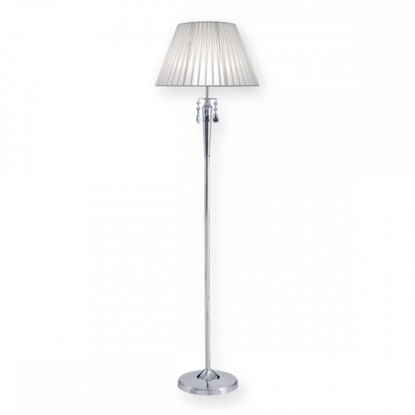 lamparapieninnacromopantallaorganza cromo Luz del Siglo