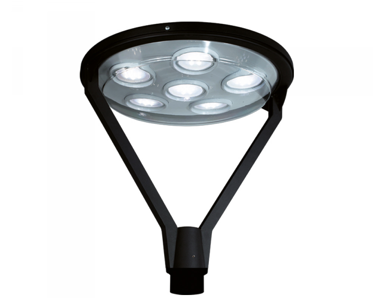 Cabezal cónico con dos brazos para columna Ø 75 mm 5 AR111 8020/5 FW