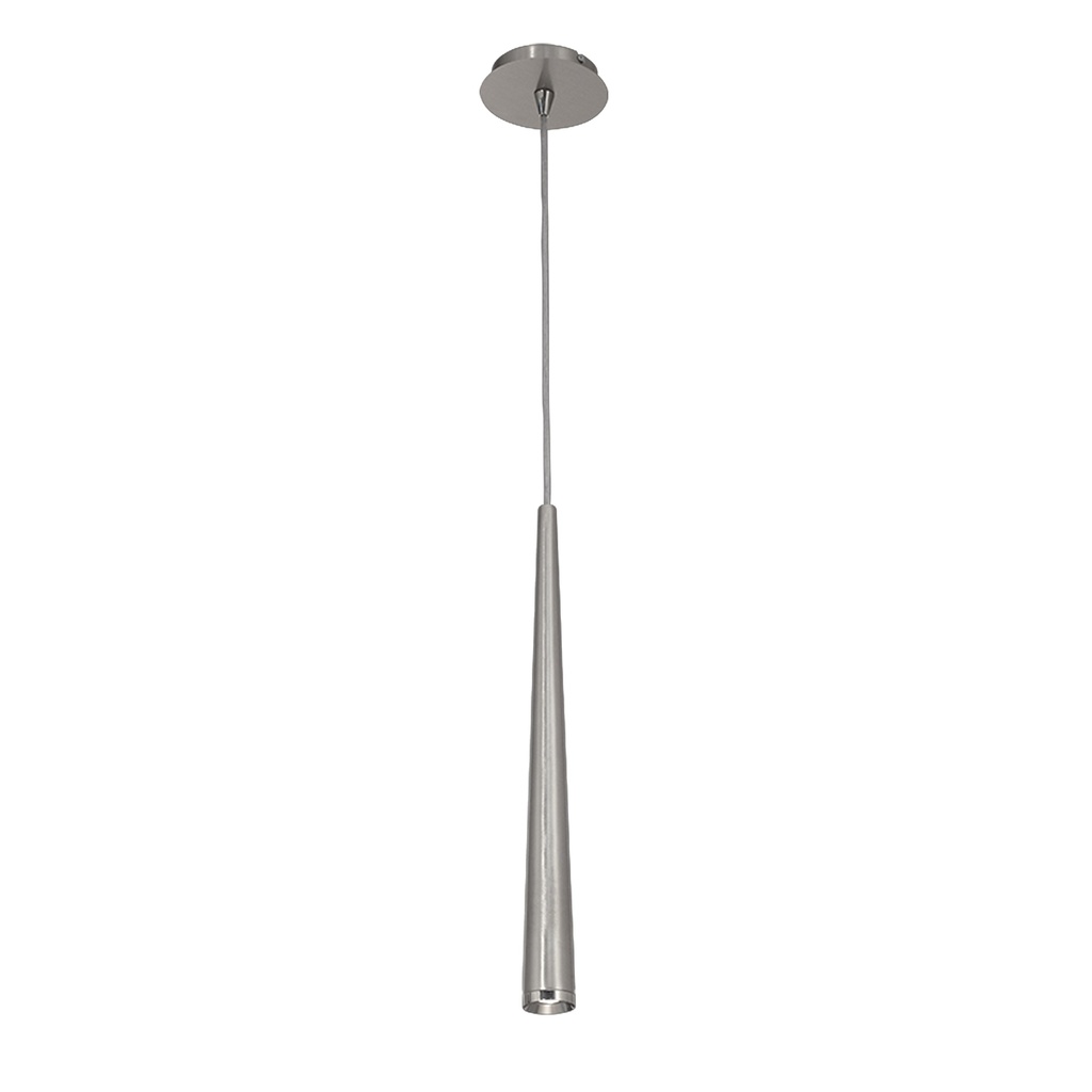 COLGANTE Ø:12cm H:140cm 1 LUZ LINEA konos- PLAQUETAS DE LED 6W 3000K RONDA