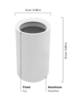 Spot aplicar Blanco Fijo 6x10cm para Lámparas GU10