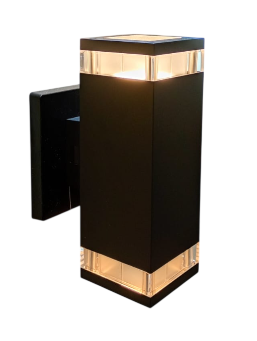 Aplique exterior recto bidireccional aluminio + PC San Justo