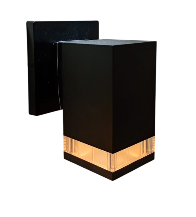 Aplique exterior recto unidireccional aluminio + PC San Justo