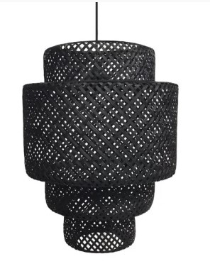 Colgante Bambú Benu Black 50×67 Grass