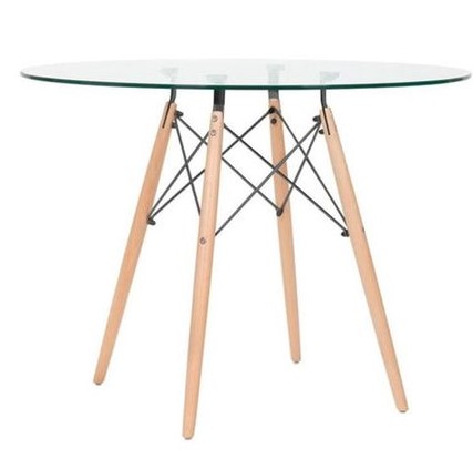 Mesa Eames Glass 100 cm Redonda Pickear