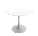 [MesaTulipMarbel100-bla] Mesa Tulip Marbel 100cm. Pickear (blanco)