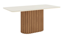 Mesa Solana tapa blanca c/vidrio 4mm Grupo