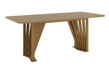 Mesa Adriana 200x100cm Nature C/vidrio Galpón