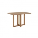 Mesa Lucía Medidas: 120x80cm Tapa Nature C/vidrio Galpón