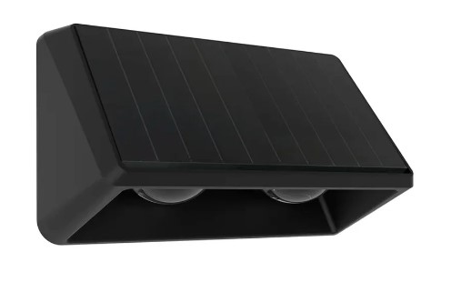 APLIQUE LED SOLAR UNIDIRECCIONAL 2 Leds CON LUPA ja