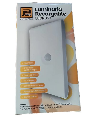 LUMINARIA RECARGABLE BIDIRECCIONAL ja