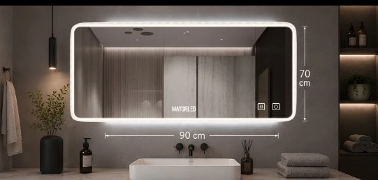 Espejo rectangular 70x90cm dim, CCT, desempañador Mayorled