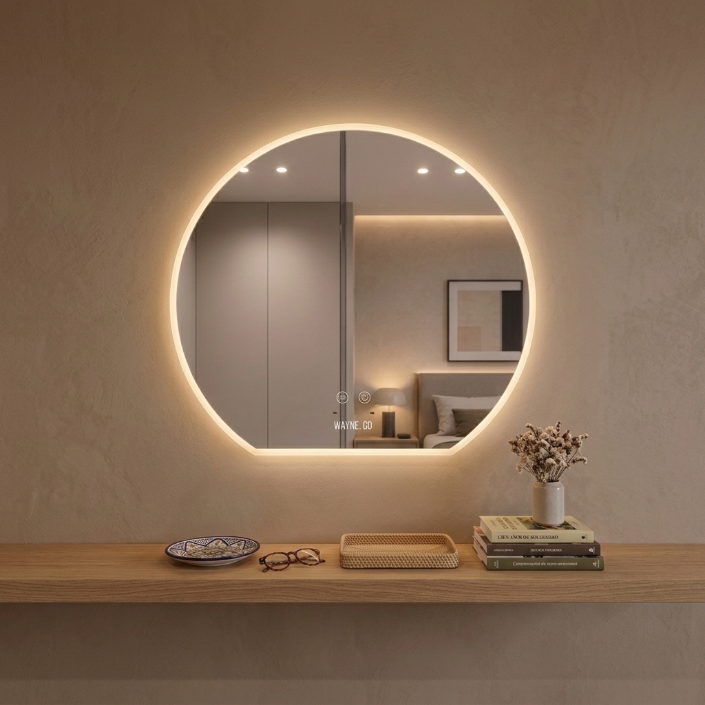 Espejo semiCircular 70cm dim, CCT, desemp Mayorled