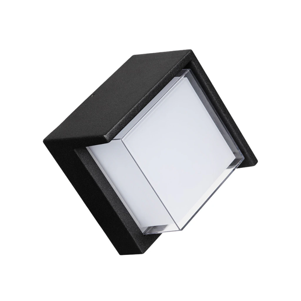 Aplique Exterior de Pared Cuadrado Negro 12W Blanco calido 3000K IP65 demasled