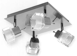 [3665-9-sincolor] Iluminación Interior - 3665 Plafon 3L Cuadrado sincolor Fotoluz