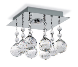 [G247 01C] Plafon1luz5wbolitastrass cromo Fotoluz