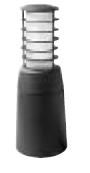 [D101/2-29-blanco/negro/gris] farola enana con reja aluminio blanco/negro/gris Delta