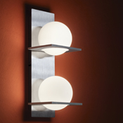 [301-79-acero] aplique-globe-bolita2l-g9 acero Ticar decorativo