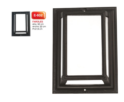 [E-602-75-blanco/negro] plafon  rectangular aluminio 5 caras grande