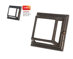 [E-601-75-negro/blanco] plafon  cuadrado aluminio 5 caras chico