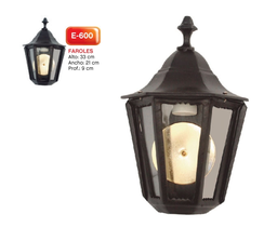 [e-600-75-negro/blanco] medio farol chico exagonal negro/blanco Sudeal