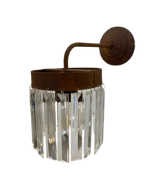 Aplique 1 Luz circular 16cm plaqueta 12cm Tavo