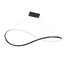 [VN-0101-CO-80] Colg. INFINITO chico 24W L:80cm A:28cm negro Vignolo