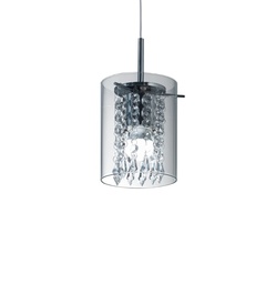 [LI-8002-C1-80] Colgante CARMEN E27 1 Luz c/caireles Vidrio Ø12x16 Vignolo