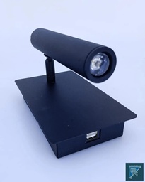 [C1 0PM TU-neg] Cabecera de cama C1 Con USB - Negro - Luz cálida - Pr Electronica