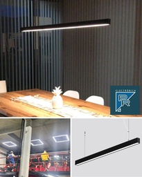 [LT-ECN-S114-neg] Colgante Lineal 35 220Vac 84cm (26.7 Watts) Negro - Luz calida- Pr Electronica