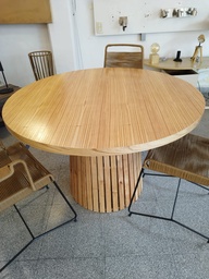 [MesaComedor1.5-LeaLamp] Mesa de Comedor redonda Paraiso lustrado Ø1.5 mts LeaLamp