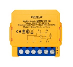 [domo-29-1g] Dimmer Switch WiFi 1 Salida AC100- 240V IP20 DemasLed