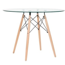 [MesaEames120] Mesa Eames Glass 120 cm Redonda Pickear