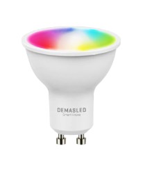 [gu10-15rgbw-a2] Lámpara LED GU10 5W 65mA 120° RGB-Blanco, 220V demasled