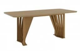 [Ref. SC136-128 - Nature] Mesa Adriana 200x100cm Nature C/vidrio Galpón
