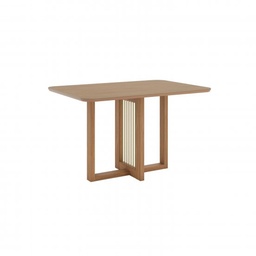 [SC157-128 - Nature] Mesa Lucía Medidas: 120x80cm Tapa Nature C/vidrio Galpón