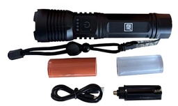 [LLE1625] LINTERNA LED METALICA TACTICA RECARGABLE 750lm ja